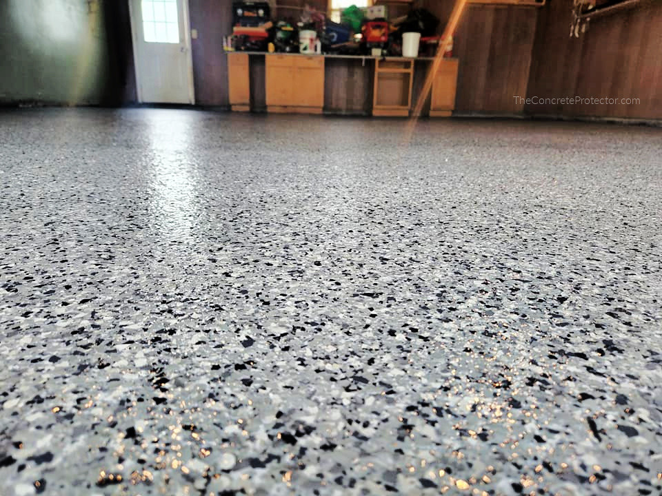 Example garage epoxy flooring transformation