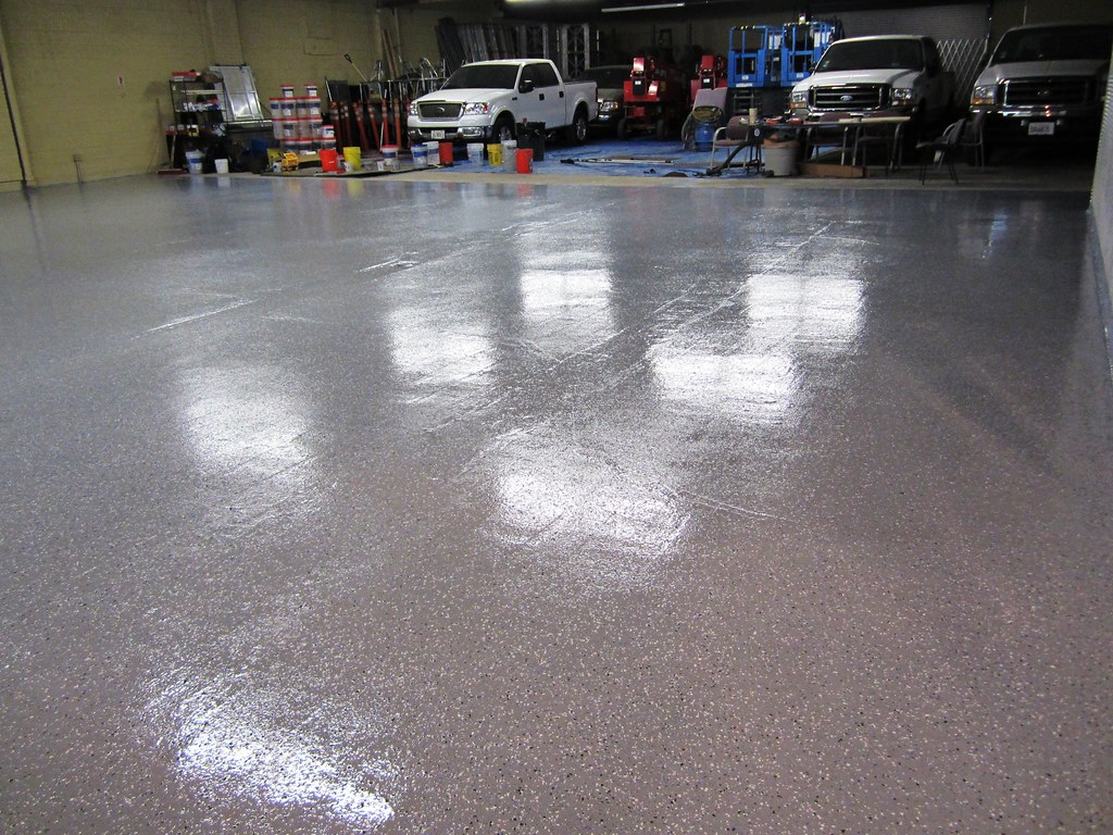 Example showroom floor epoxy transformation